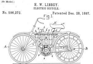 H W Libbey  schita bicicleta electrica